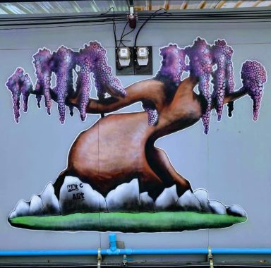 Bangkok street art piece