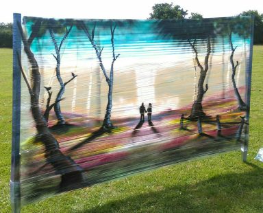 Shrink-wrap spray painting