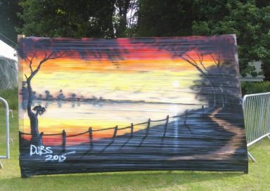 Shrink-wrap spray painting